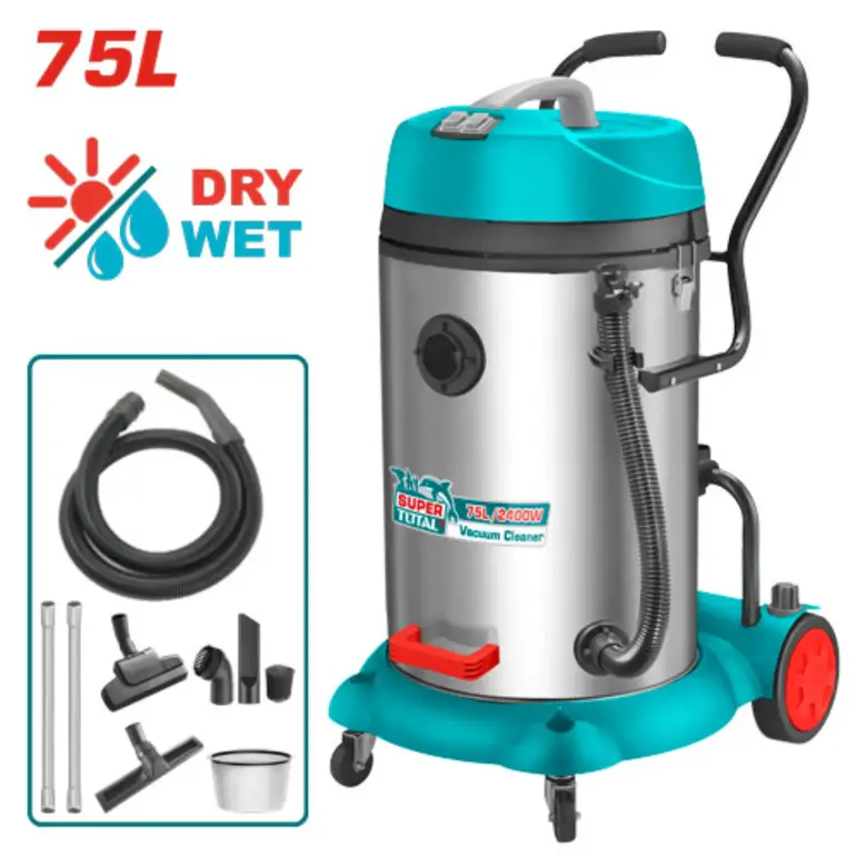 مكنسة سطل كهربائية 2X1200W 75L    TVC24751 توتال 