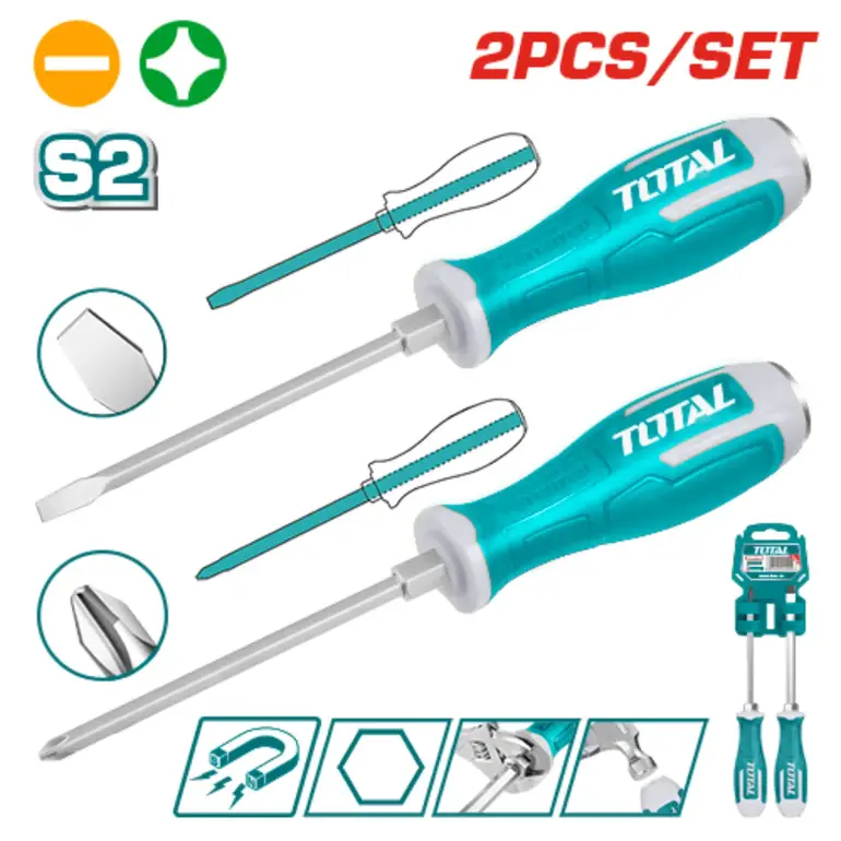 طقم مفكات براغي طرق  2PCS/SET عادي / مصالب   THGSS2206 توتال 