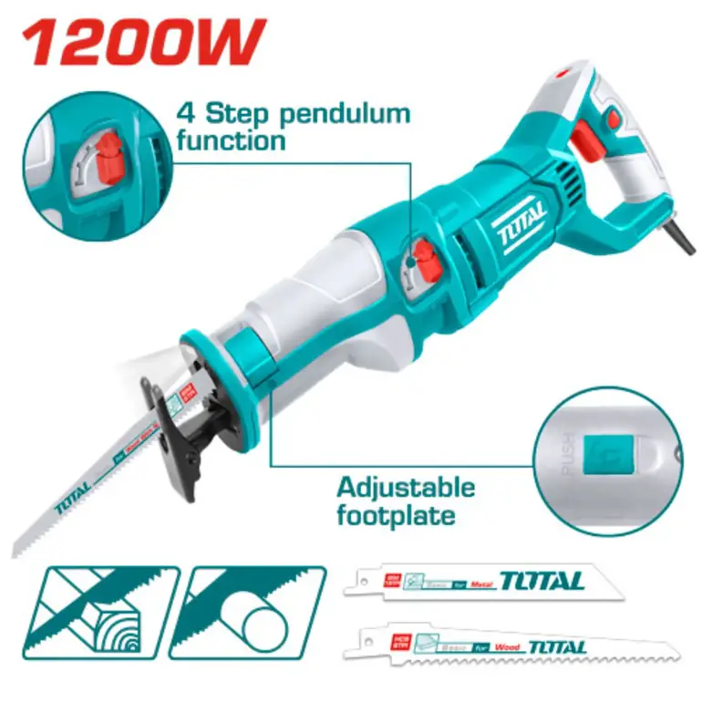 منشار ترددي 1200W     TS1001201 توتال 