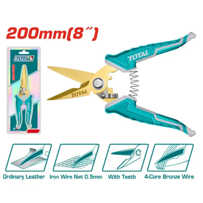 مقص اسلاك يد ربر 8"     THT118871 توتال 