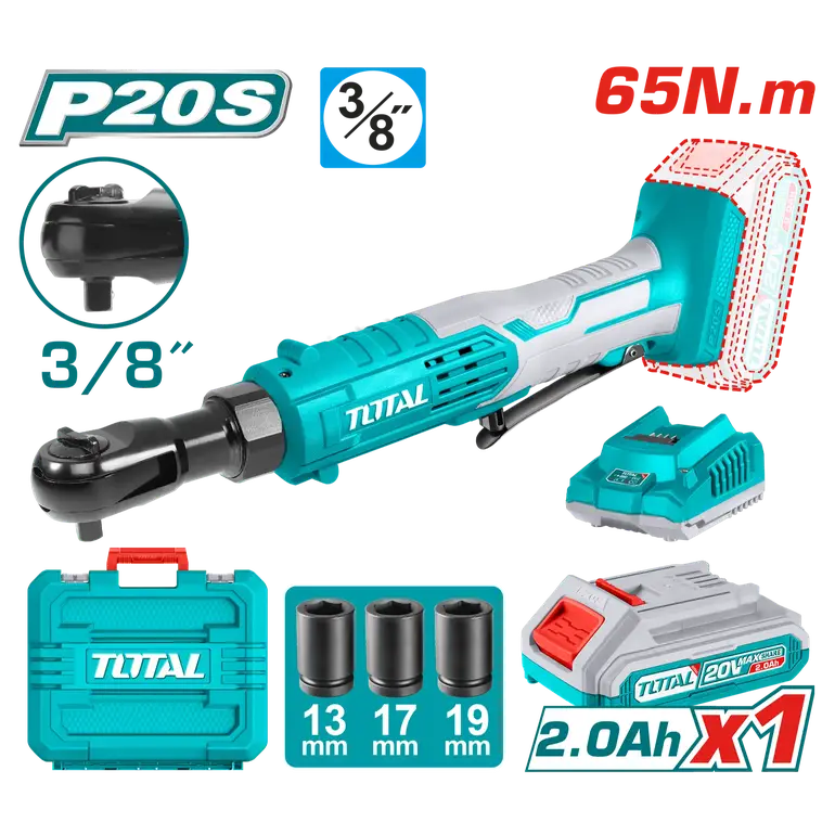 يد اتوماتيك بطارية 20V 65N.m بطارية واحدة و شاحن  (المنتج يباع بدون بطارية وشاحن ) TDRLI2060152 توتال 