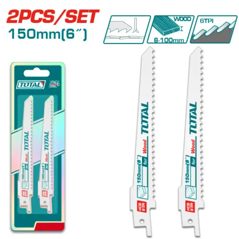 طقم ريش منشار ترددي 150mm 2PCS/SET    TAC52644D توتال 