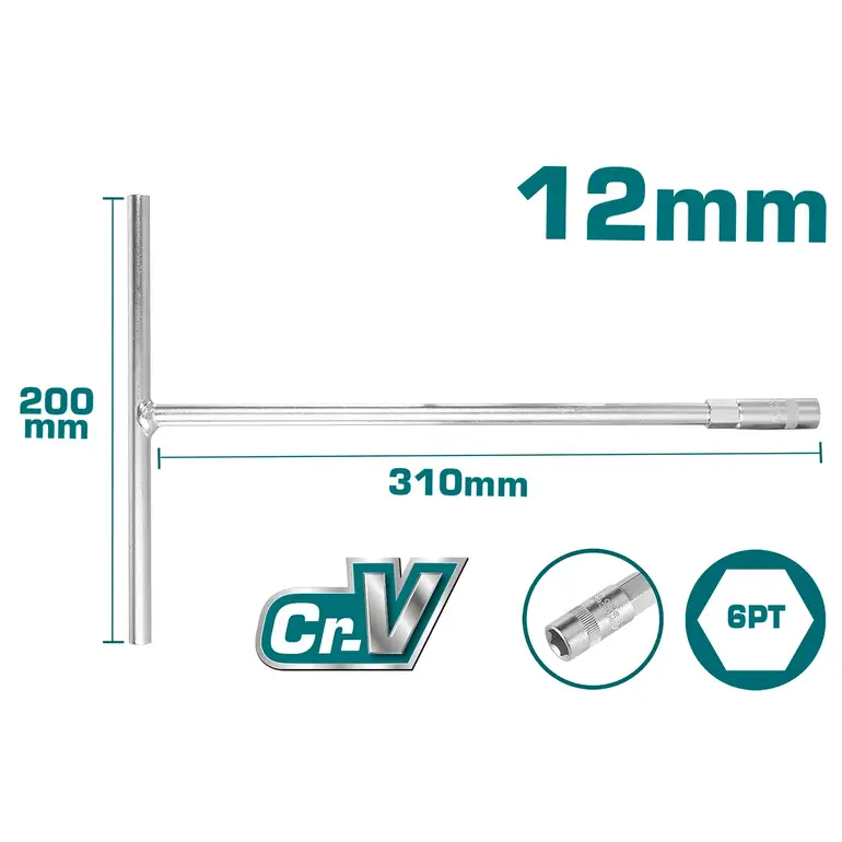 مفتاح جوزه حرف T 12mm     THTSW1206 توتال 
