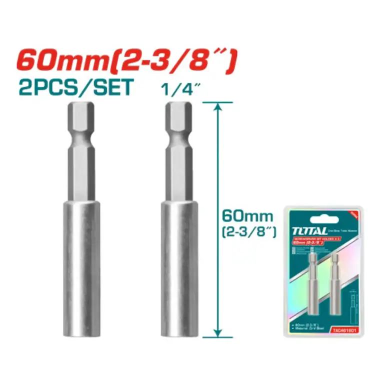 طقم لقمة راس مفك 60mm 2PCS/SET    TAC461601 توتال 