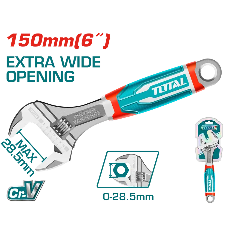 مفتاح اسبانة يد ربر 6"     THT101066 توتال 