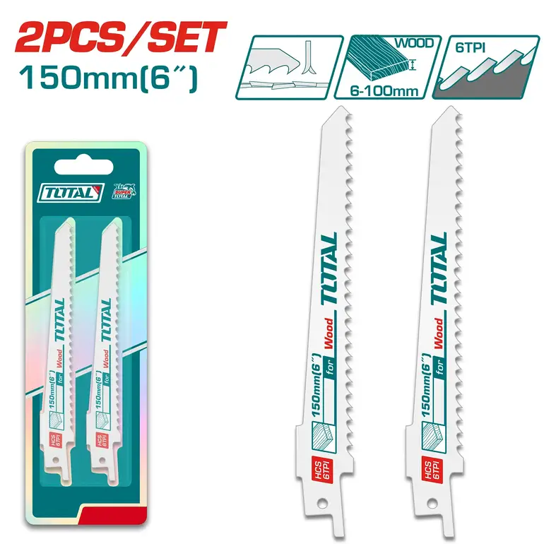 طقم ريش منشار ترددي 150mm 2PCS/SET    TAC52644D توتال 