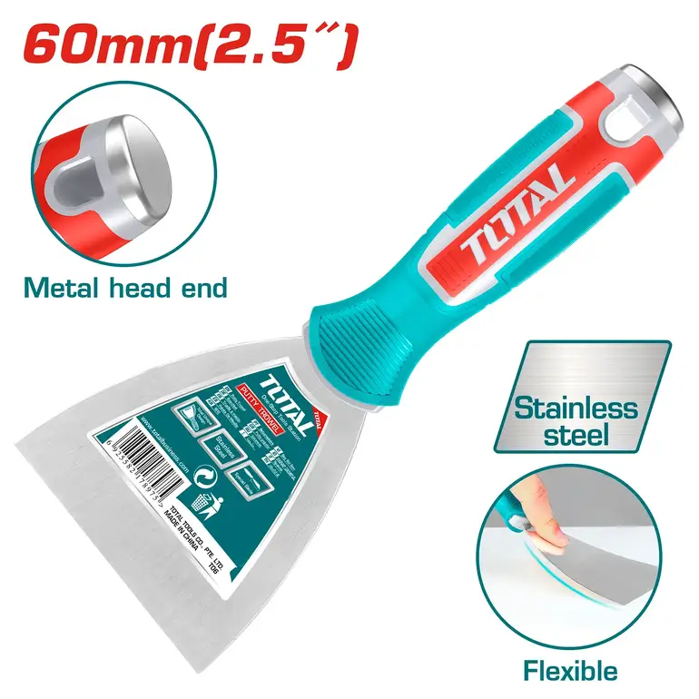 سكين معجون يد ربر 2.5"     THT83606 توتال 