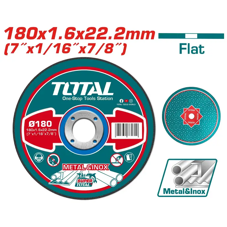 دسك قص ستانلس 7"  1.6mm   TAC2161801 توتال 