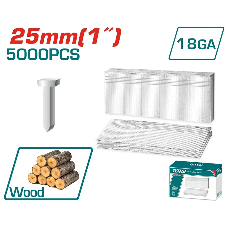 مسامير دباسة FA25 5000PCS خشب   TAC918251 توتال 