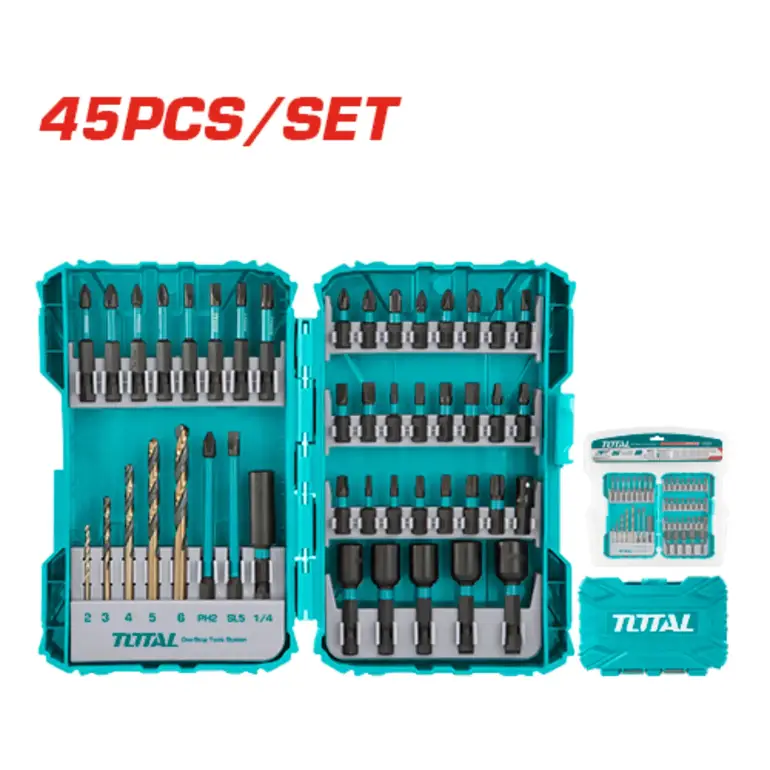 طقم رؤوس مفكات  45PCS/SET    TACSDL24502 توتال 