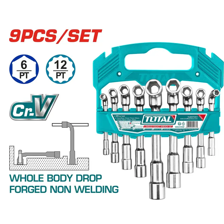 طقم مفتاح غليون حرف L  9PCS/SET    TLASWT0901 توتال 