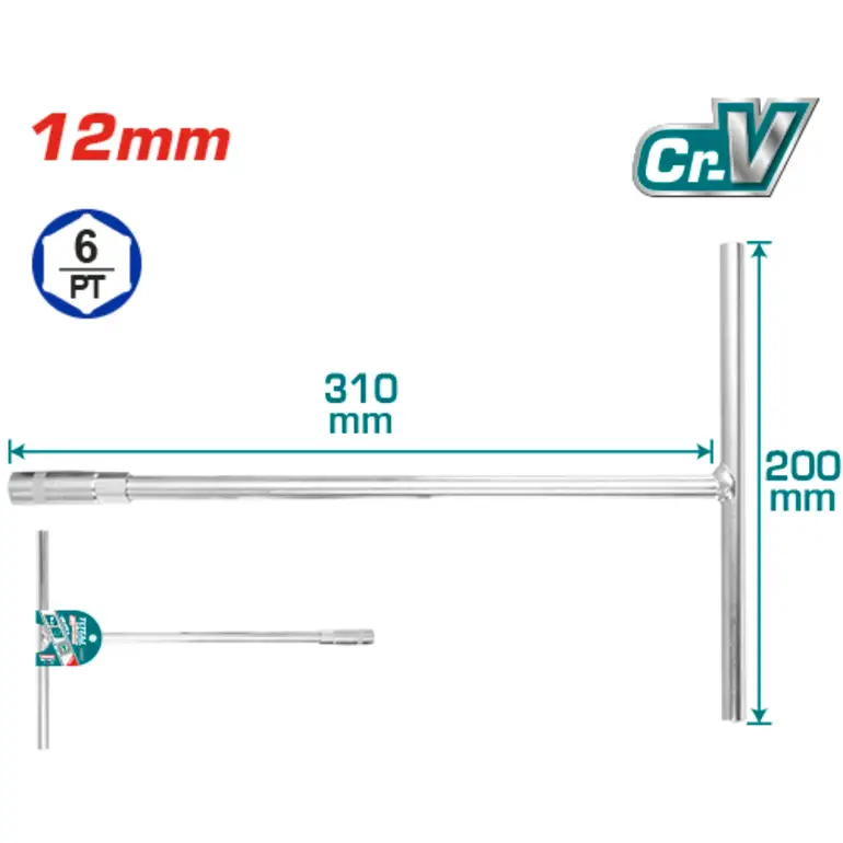 مفتاح جوزه حرف T 12mm     THTSW1206 توتال 