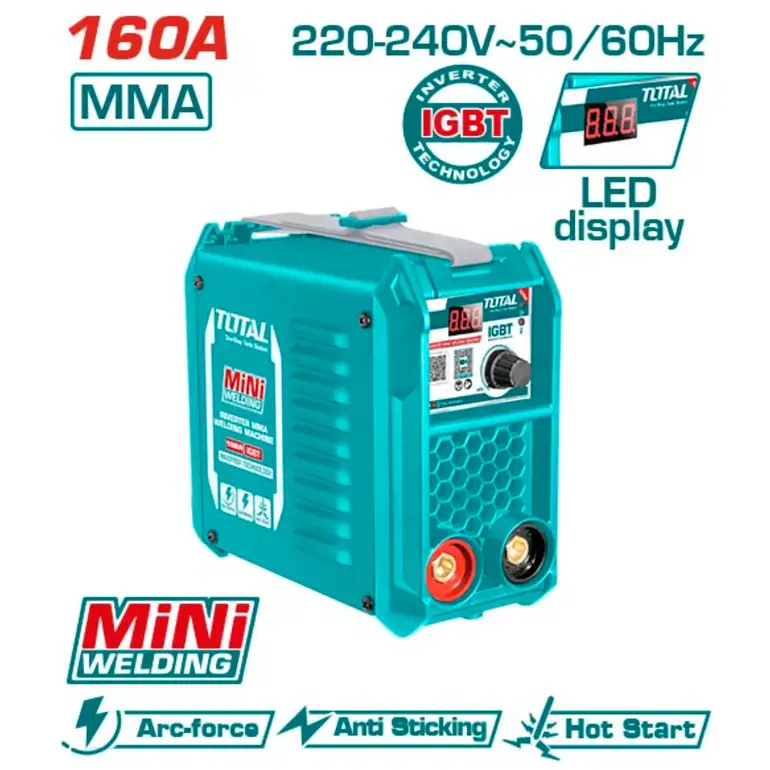 ماكينة لحام انفرتر 160A  MMA الكترونية   TW216018 توتال 