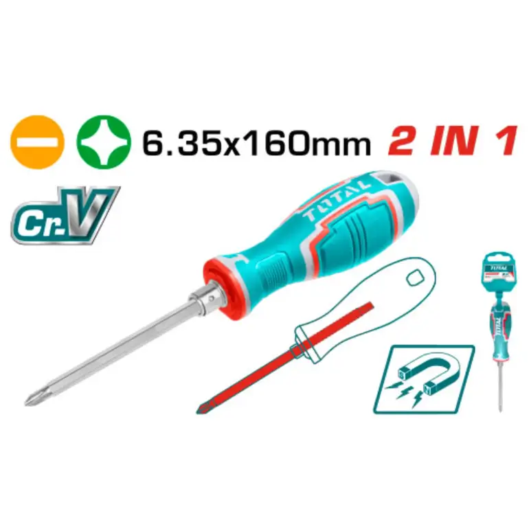 مفك براغي طرفين 6.35X160mm     THT250206 توتال 