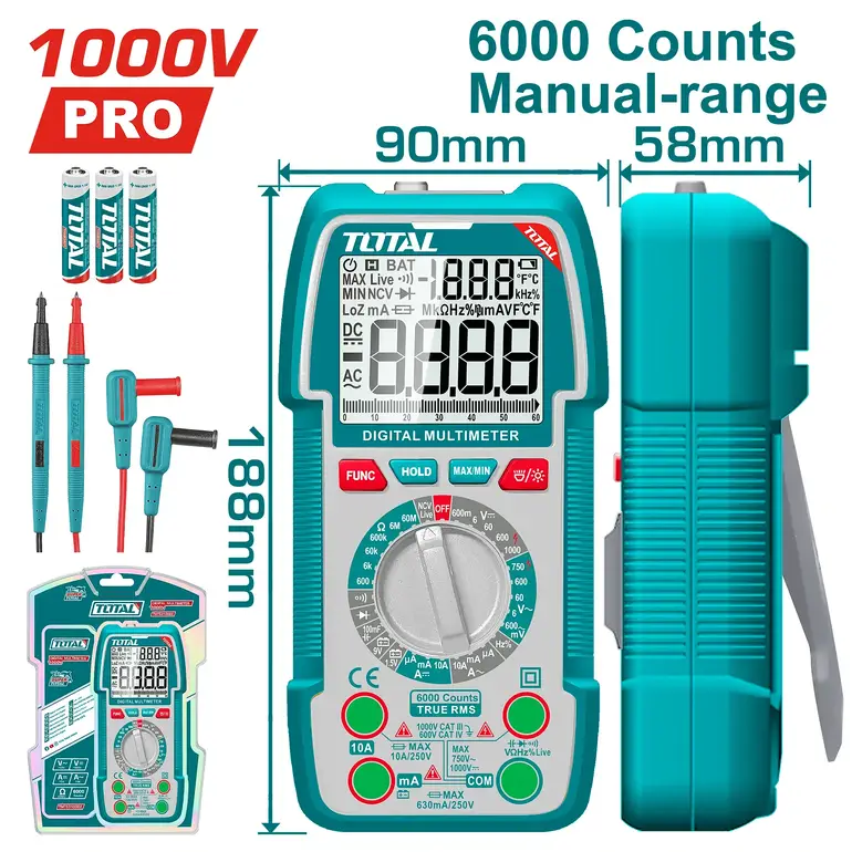 افومتر ديجيتال 1000V     TMT5310002 توتال 