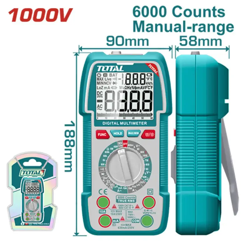 افومتر ديجيتال 1000V     TMT5310002 توتال 