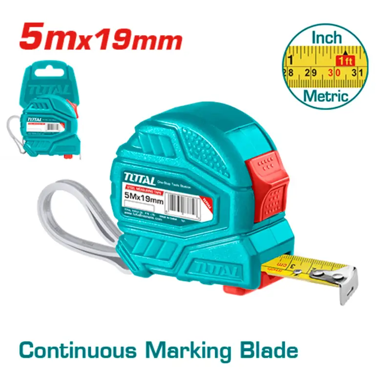 متر بلاستيك 5mx19mm انش+مم    TMT126351 توتال 