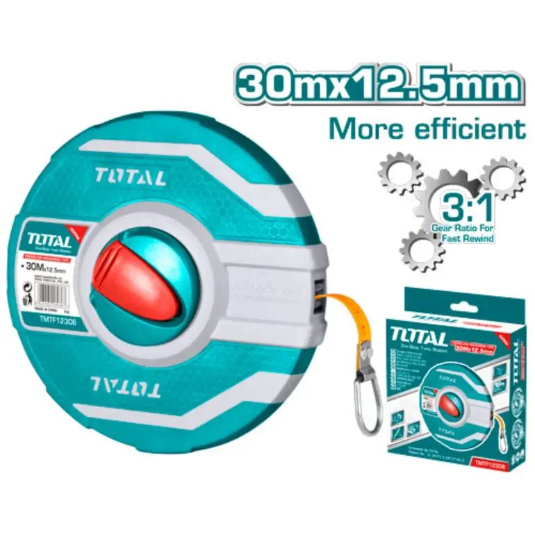 متر فيبر دائري 30mx12.5mm     TMTF12306 توتال 