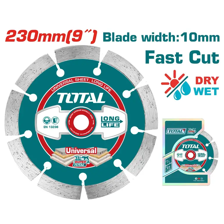 دسك قص رخام جاف 9"  مفتوح   TAC2112303 توتال 