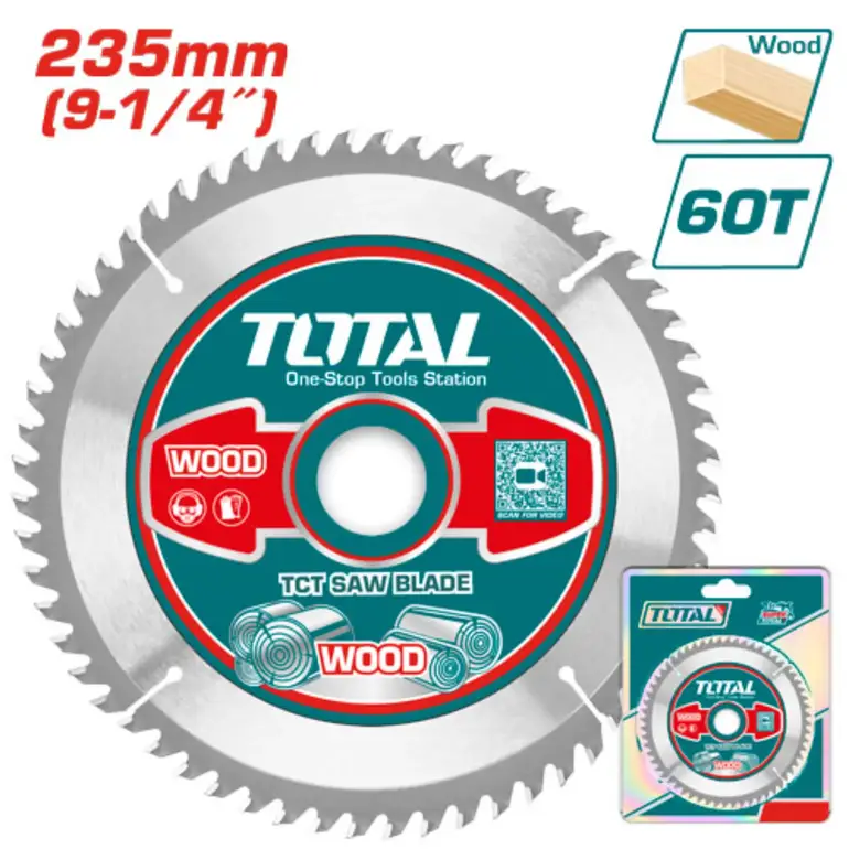 دسك قص خشب دائري 9-1/4"  60سن   TAC231623 توتال 