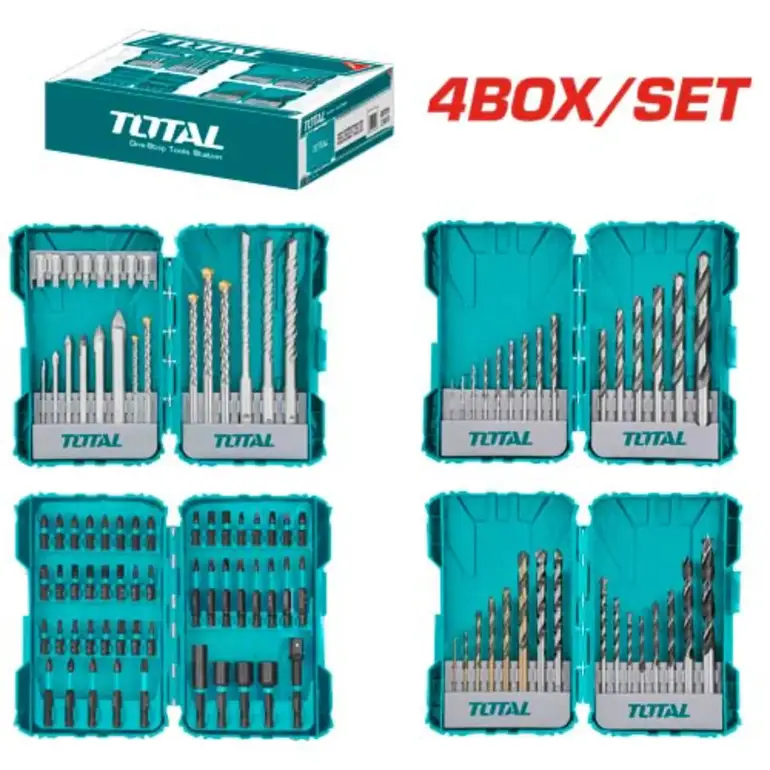مجموعة ريش مع رؤوس مفكات  4BOX/SET    TOS23077 توتال 