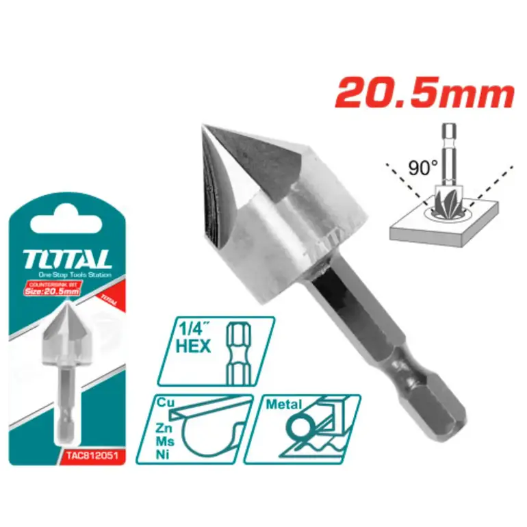ريشة حفر معدن 20.5mm     TAC812051 توتال 