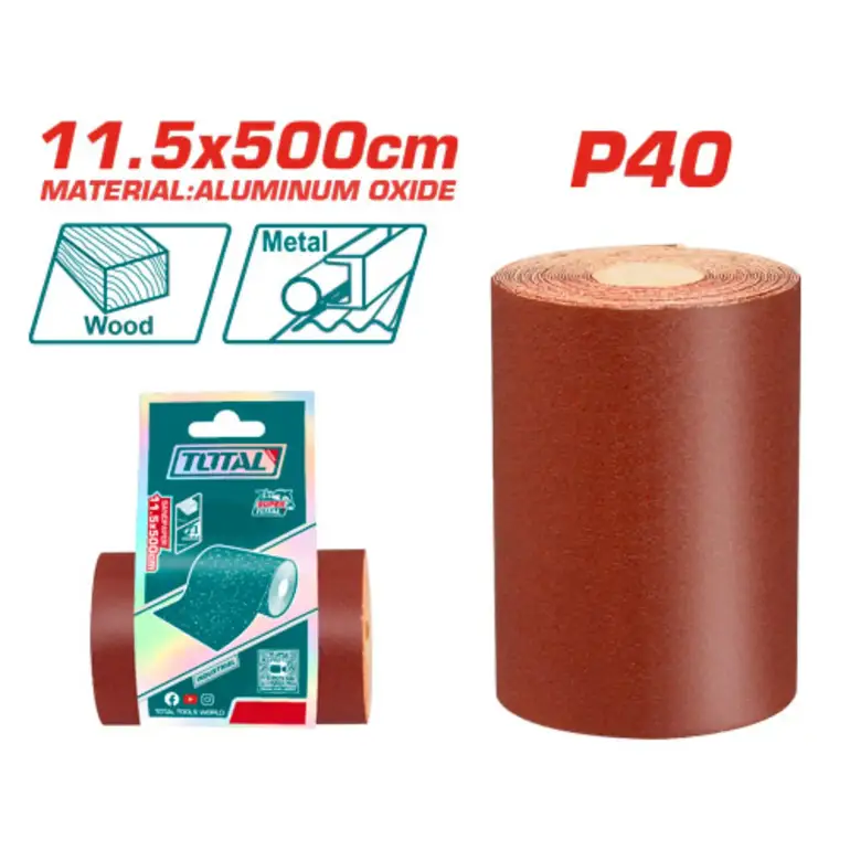 ورق صنفرة رول 11.5X500cm  P40   TAC04065 توتال 