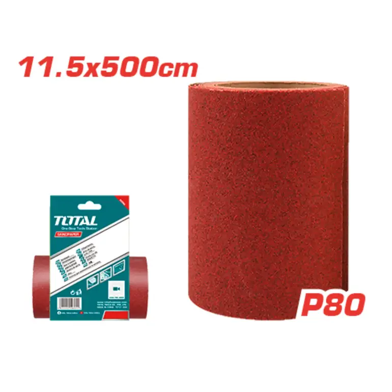 ورق صنفرة رول 11.5X500cm  P80   TAC08065 توتال 