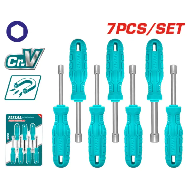 طقم مفك راس حبة 7قطع  7PCS/SET    TNSS0701 توتال 