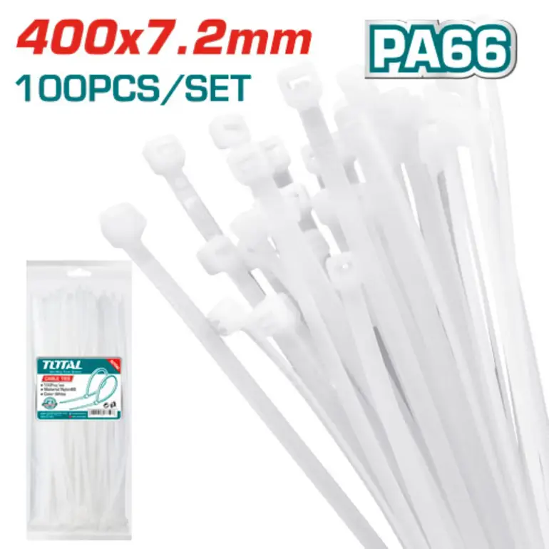 مرابط بلاستيك 400x7.2mm 100PCS/SET    THTCT4001 توتال 