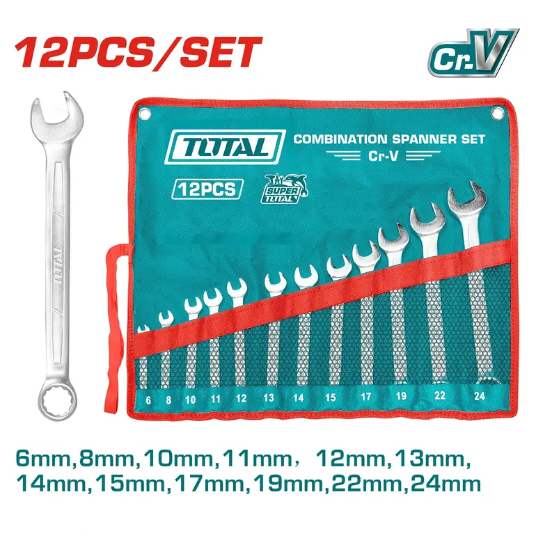 طقم مفتاح مشترك  12PCS/SET    THT1022121 توتال 