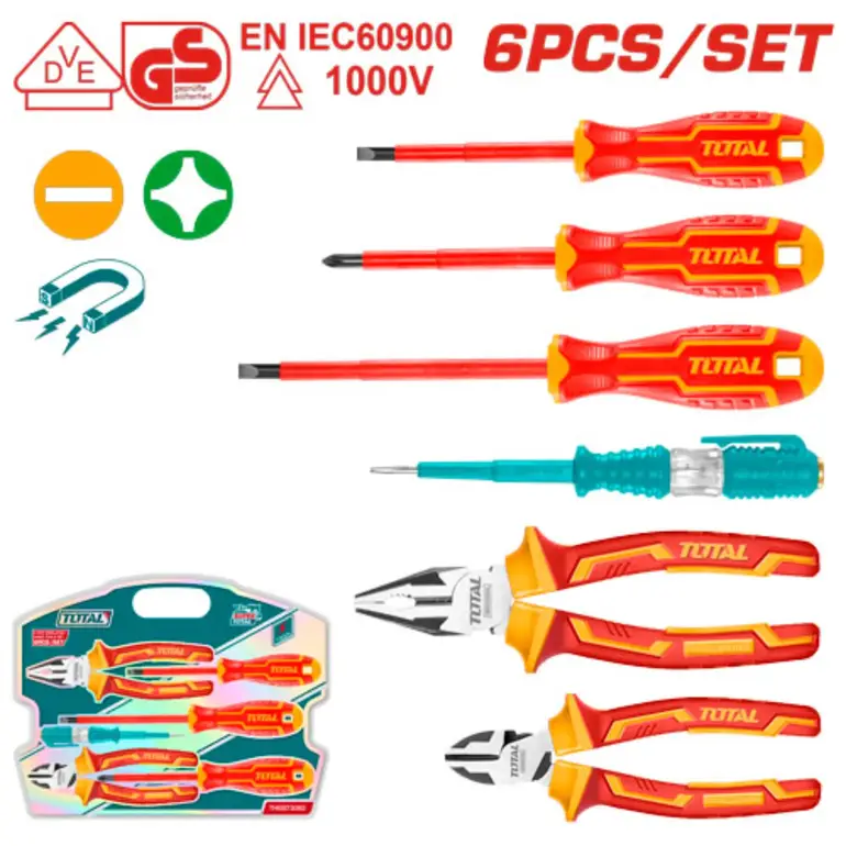 طقم عدة معزول على كرت  6PCS/SET    THKIST3062 توتال 