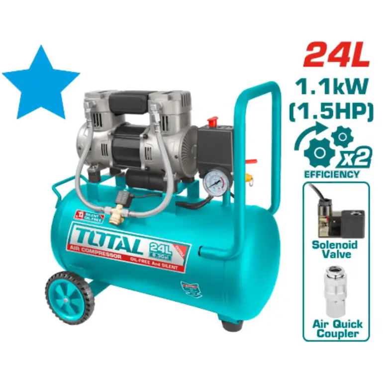ضاغط هواء 24L 1.5HP  صامت  TCS1110242-85 توتال 