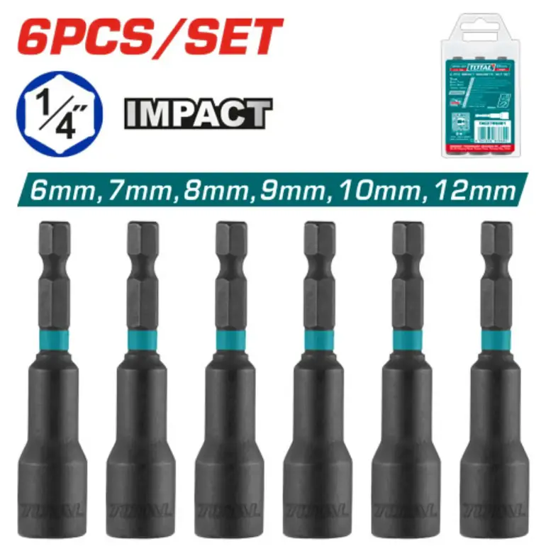 طقم لقمة شينكو 6mm,7mm,8mm,9mm,10mm,12mm 6PCS/SET    TAC2765061 توتال 