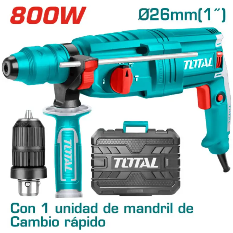 دريل هلتي  800W 26mm مع راس اتوماتيك   TH308268-2 توتال 