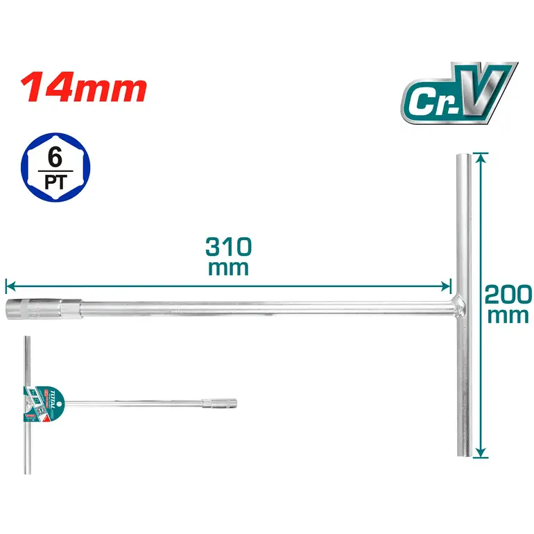 مفتاح جوزه حرف T 14mm     THTSW1406 توتال 