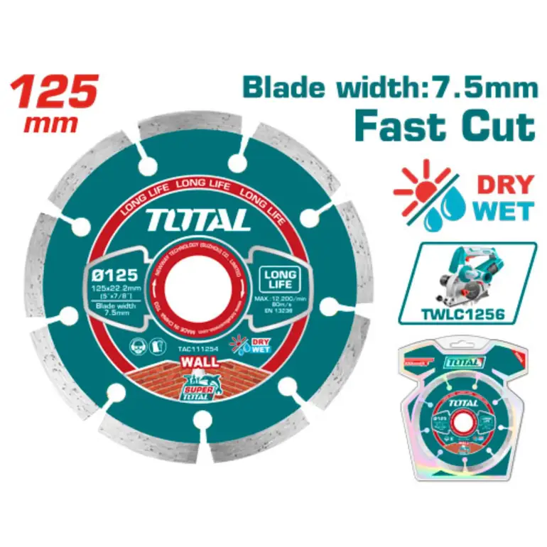 دسك ماكينة قص جدار 4 دسك 5"     TAC111254 توتال 