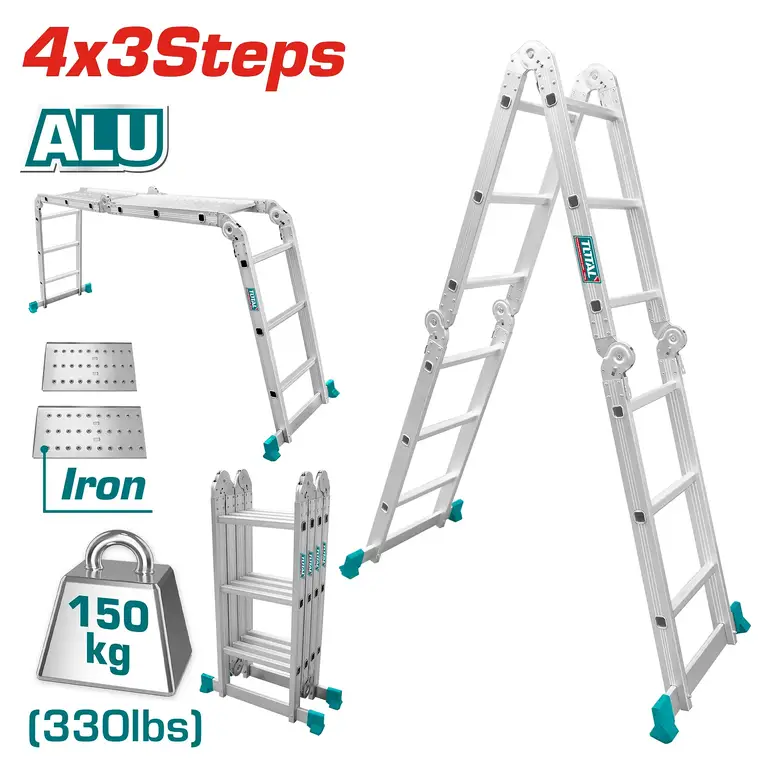 سلم المنيوم متعدد الاستخدامات 4x3Steps     THLAD04431 توتال 