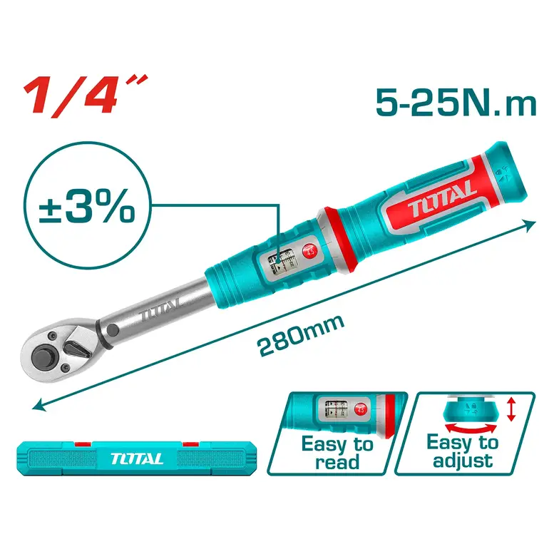 مفتاح عزم يد اتوماتيك ديجيتال 1/4" 5-225NM   