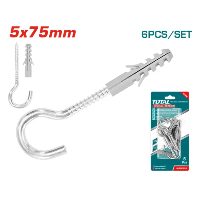 مجموعة شنكل على كرت 5x75mm 6PCS/SET    WJSPK5012 توتال 