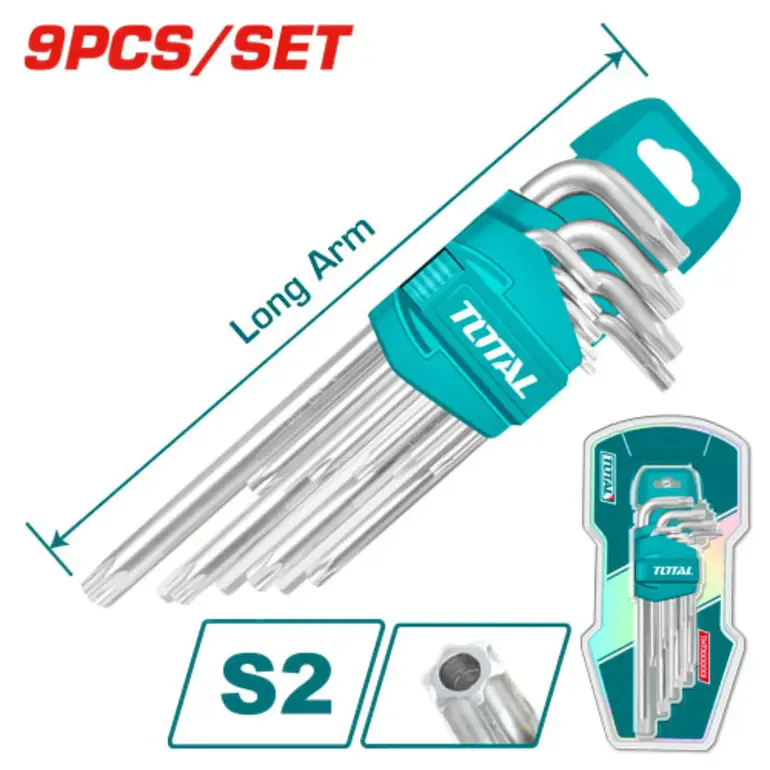 طقم مفاتيح النكي  9PCS/SET نجمة قصير   THT106392 توتال 