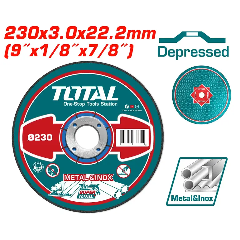دسك قص حديد 9"  3.0mm   TAC2212301HA توتال 