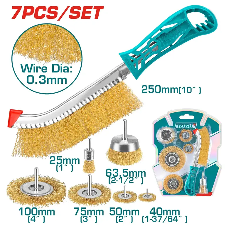 طقم فراشي دريل  7PCS/SET    TAC310071 توتال 