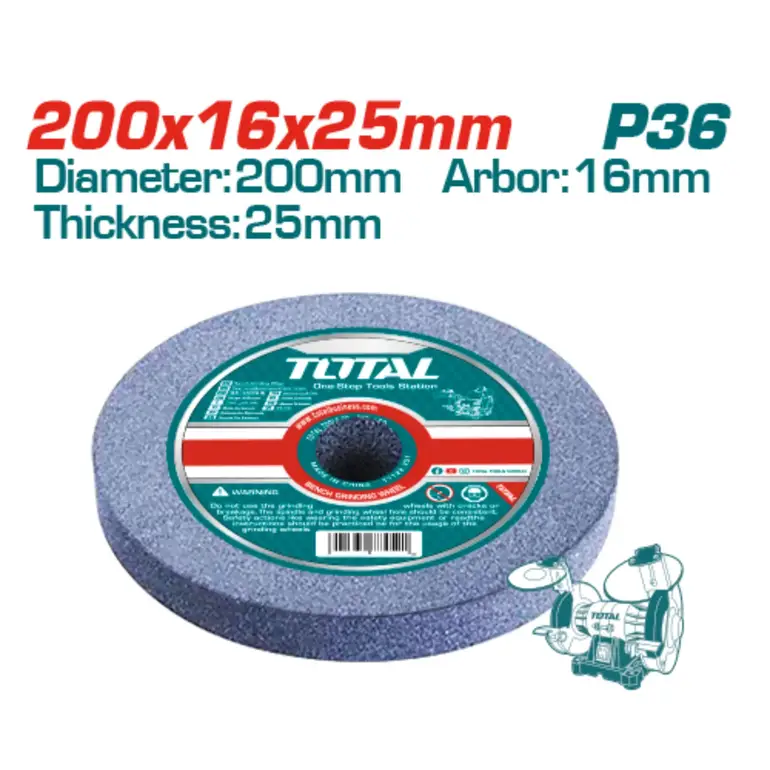 حجر ماكينة جلخ طاولة 200X16X25mm  P36   TAC2006026 توتال 