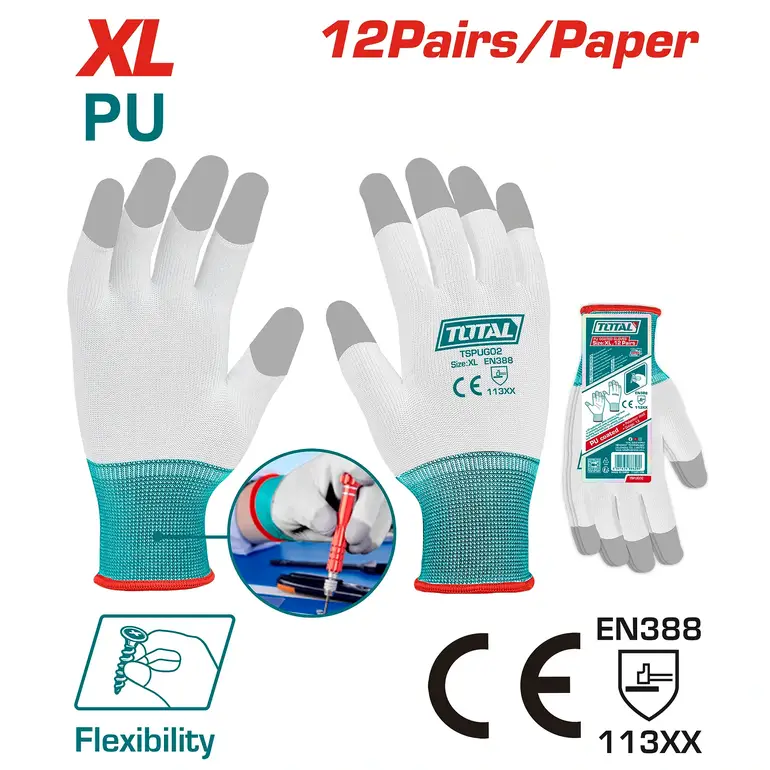 كفوف عمال قطن XL     TSPUG02 توتال 