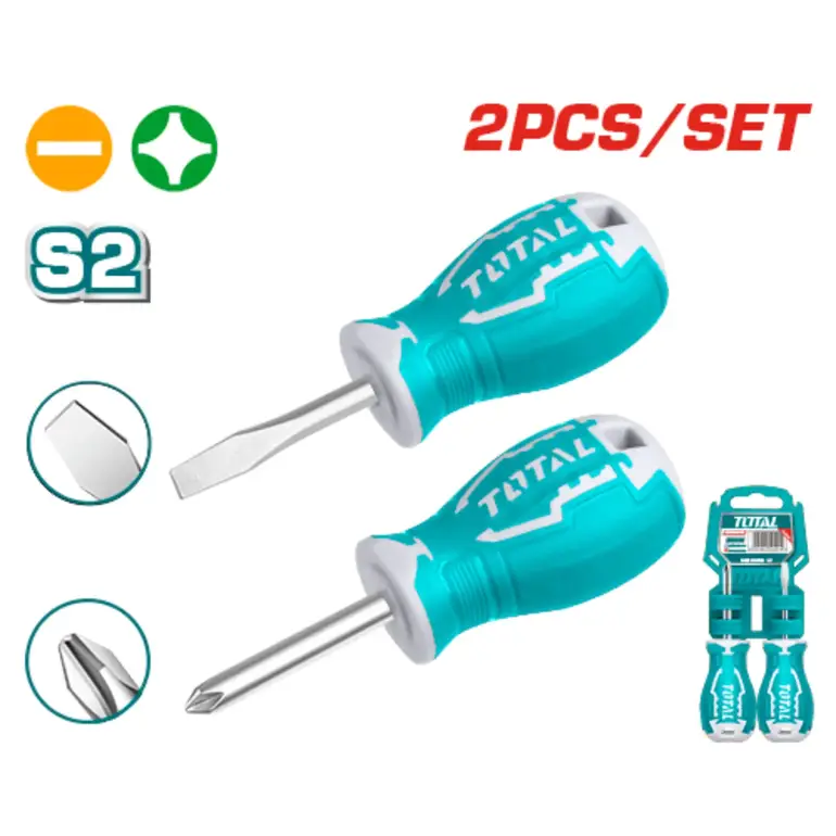 طقم مفكات براغي  2PCS/SET عادي/ مصالب   THTS20206 توتال 
