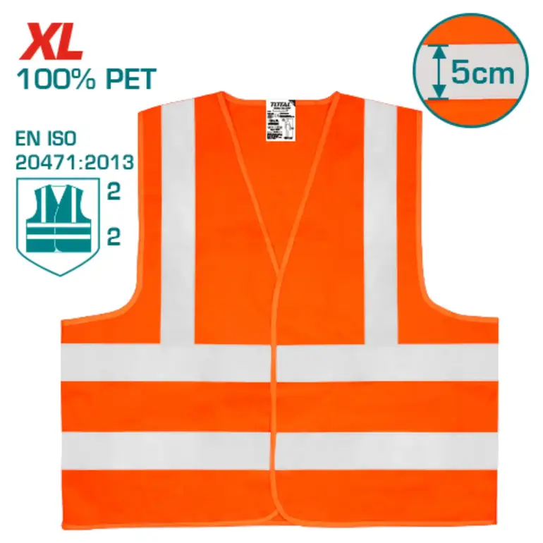 سترة سلامة برتقالي XL     TSP503 توتال 
