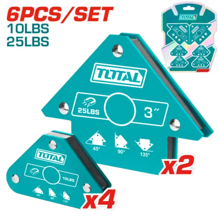 طقم زاوية لحام  6PCS/SET  طقم  TAMWH6002 توتال 