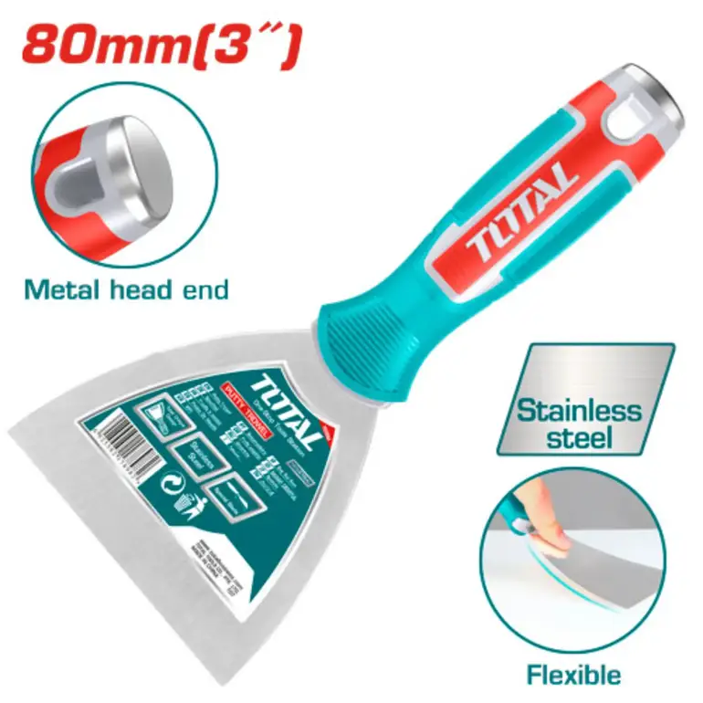 سكين معجون يد ربر 3"     THT83806 توتال 