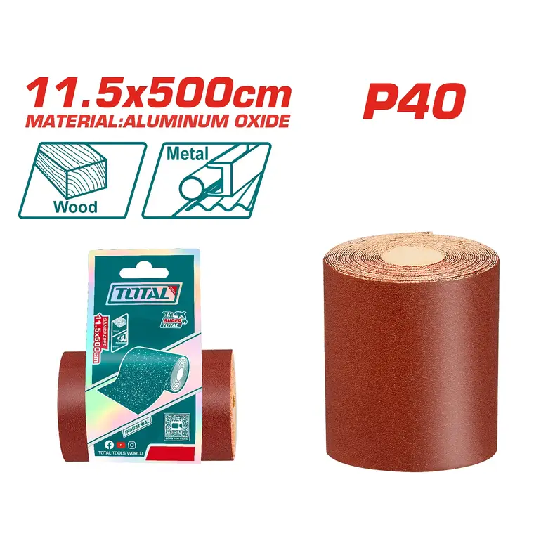 ورق صنفرة رول 11.5X500cm  P40   TAC04065 توتال 